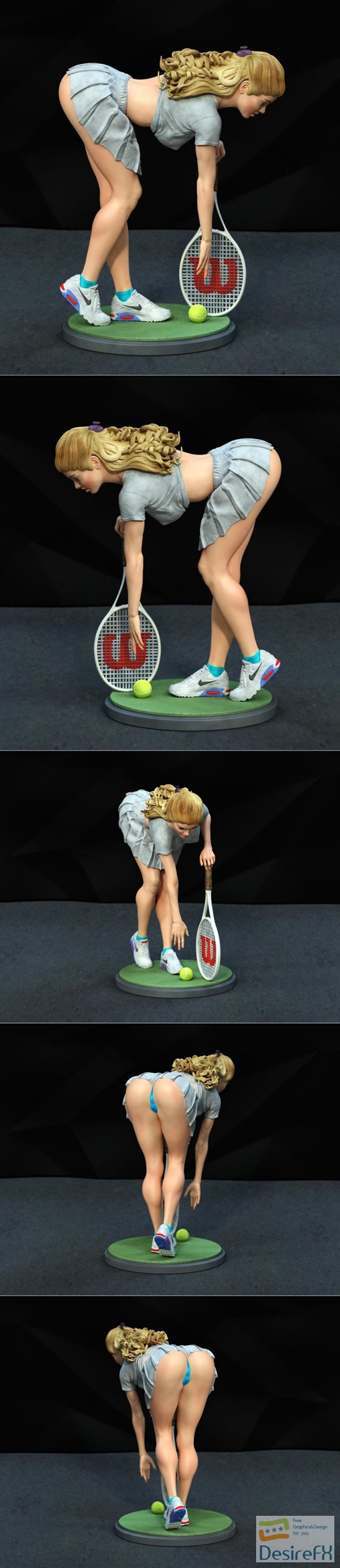 Exclusive – Pin up Tennis – 3D Print