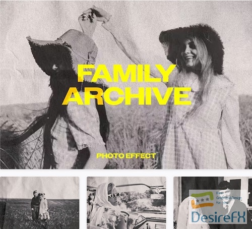 Family Archive Photo Effect - 91913125