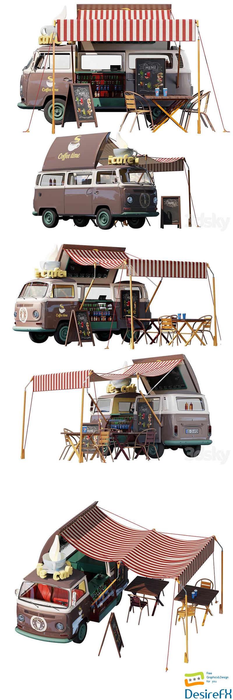 Food truck 3D Model