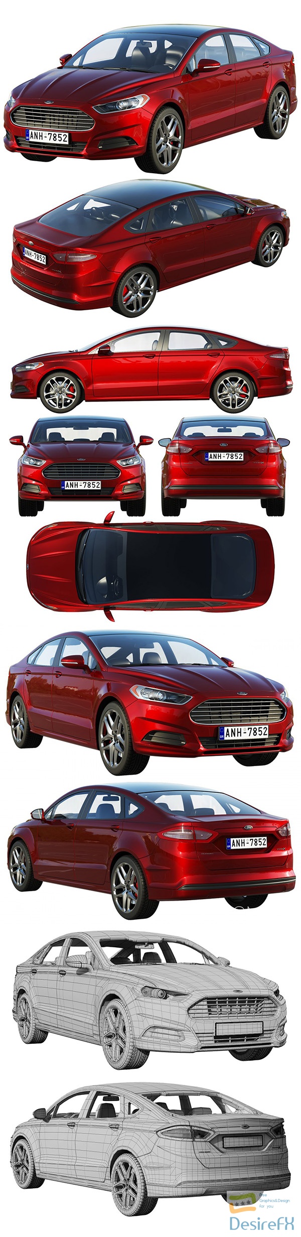 Ford Mondeo Ford Fusion 3D Model