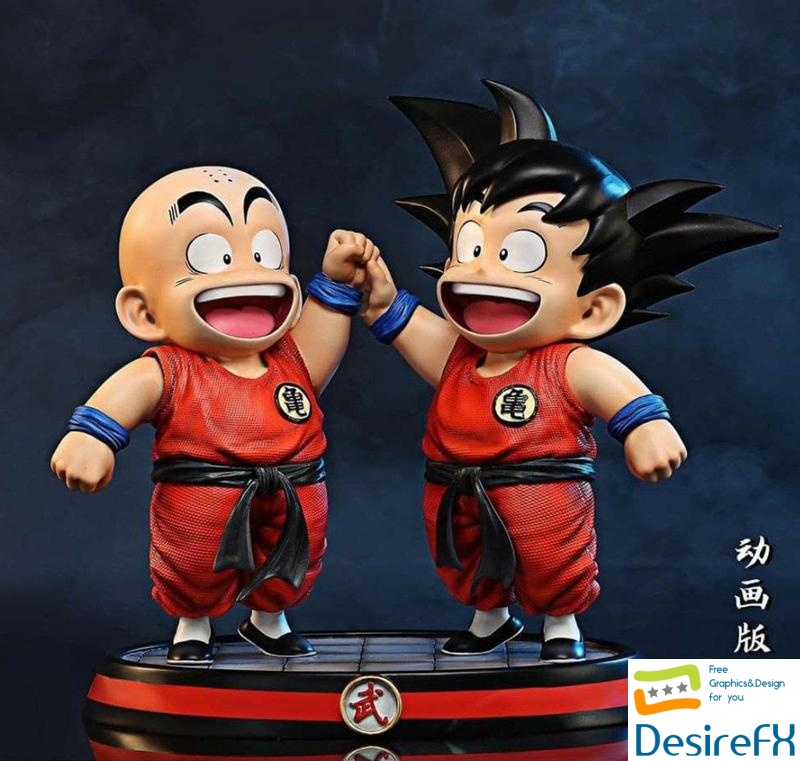 Goku and Krillin 3D Print