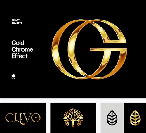 Gold Chrome Text & Logo Effect - 91895291