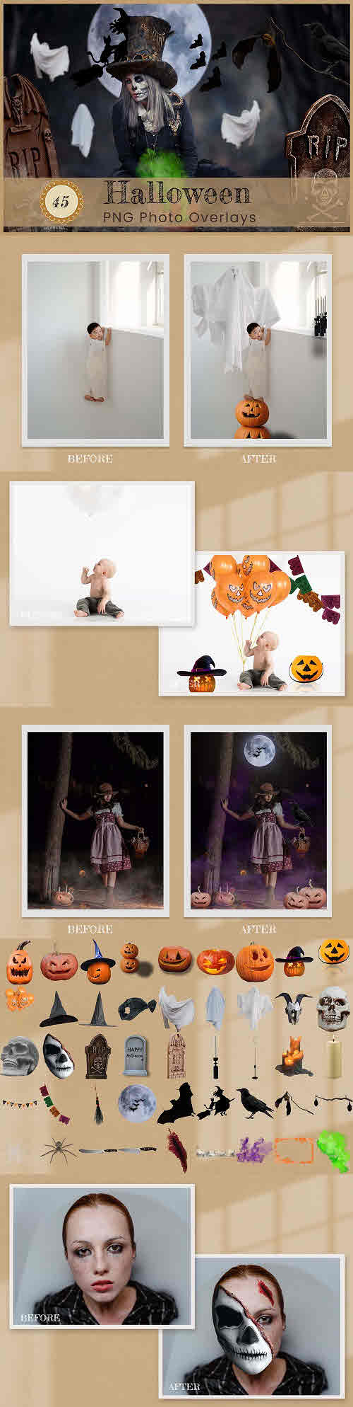 Halloween Photoshop Overlays Creepy - 10195047