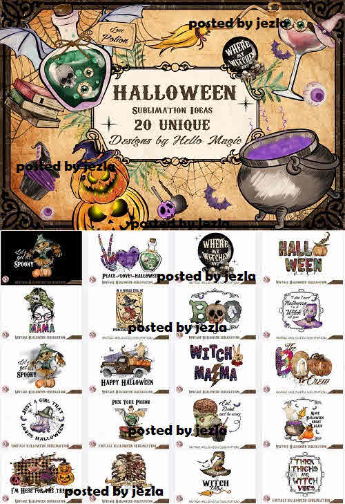 Halloween Sublimation Bundle - 20 Premium Graphics