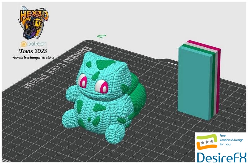 Hex3D - Knitted Bulbasaur - 3D Print