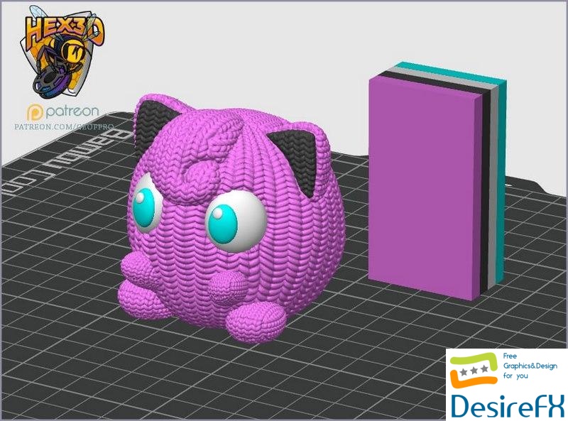 Hex3D - Knitted Jiggly Puff - 3D Print
