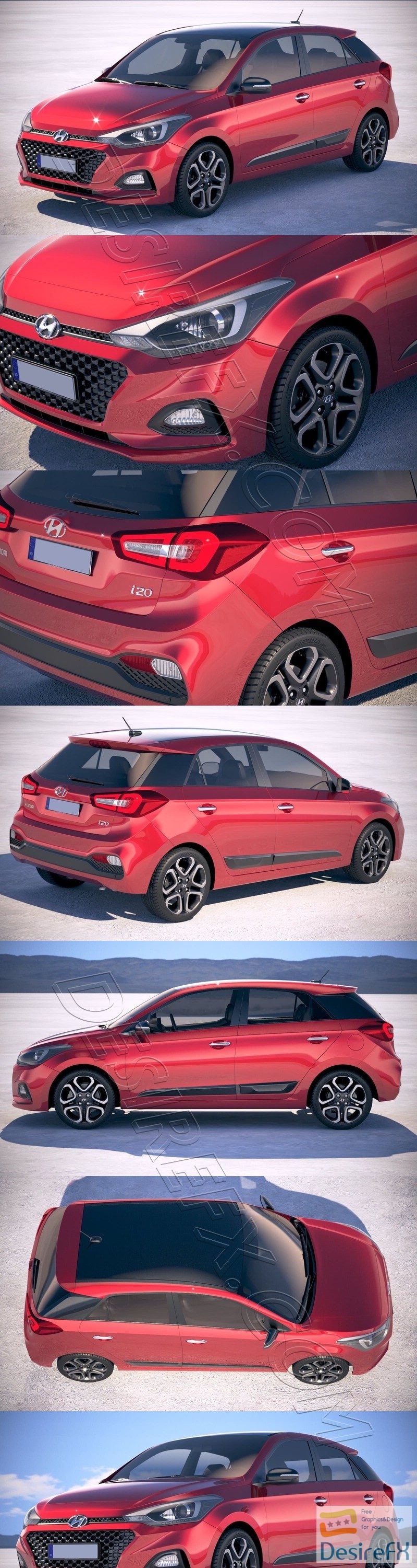 Hyundai i20 2019 3D Model