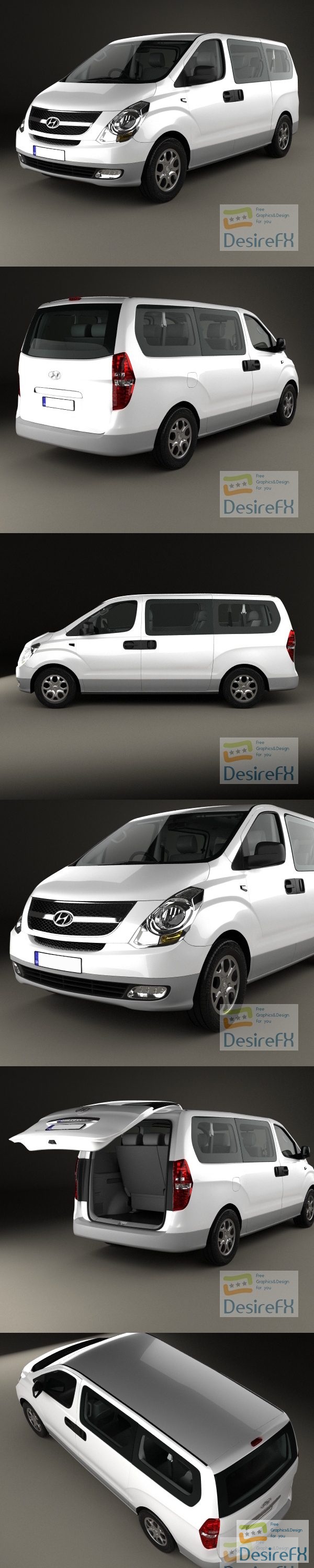 Hyundai iMax with HQ interior 2010 3D Model