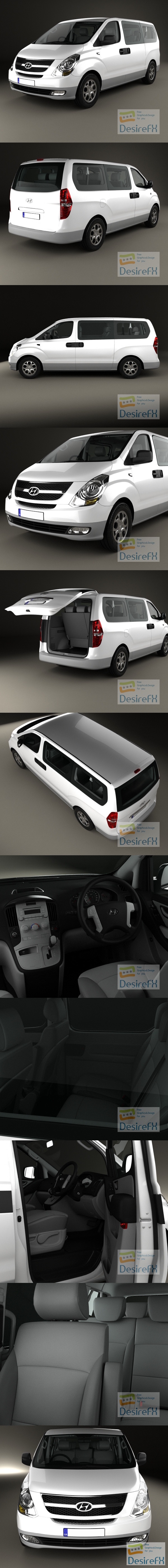Hyundai iMax with HQ interior 2010 3D Model