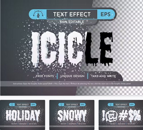 Icicle - Editable Text Effect - 91629741