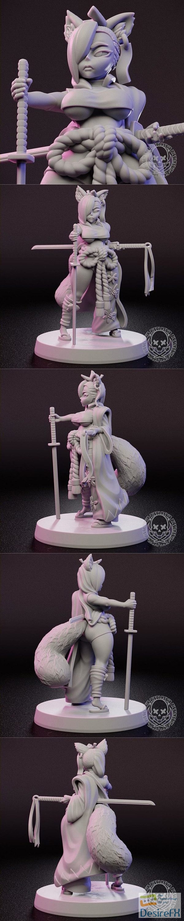 Jigglystix – Sword Master Tanuki – 3D Print
