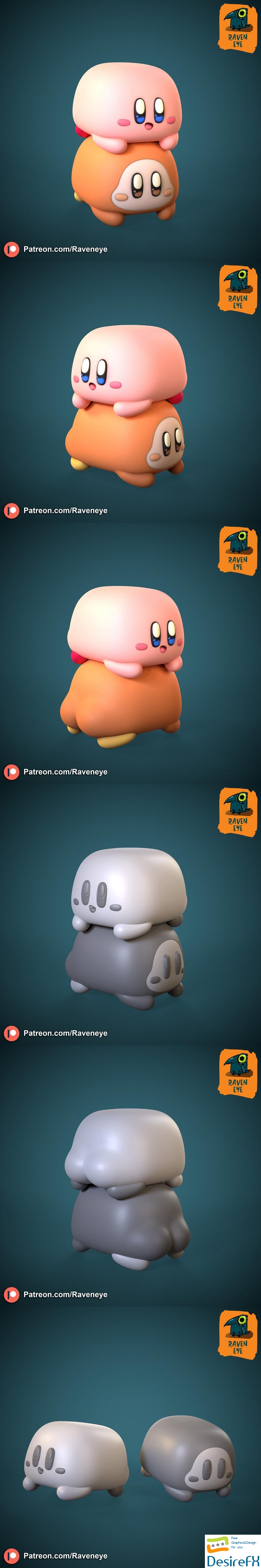 Kirby and Waddle - 3D Print