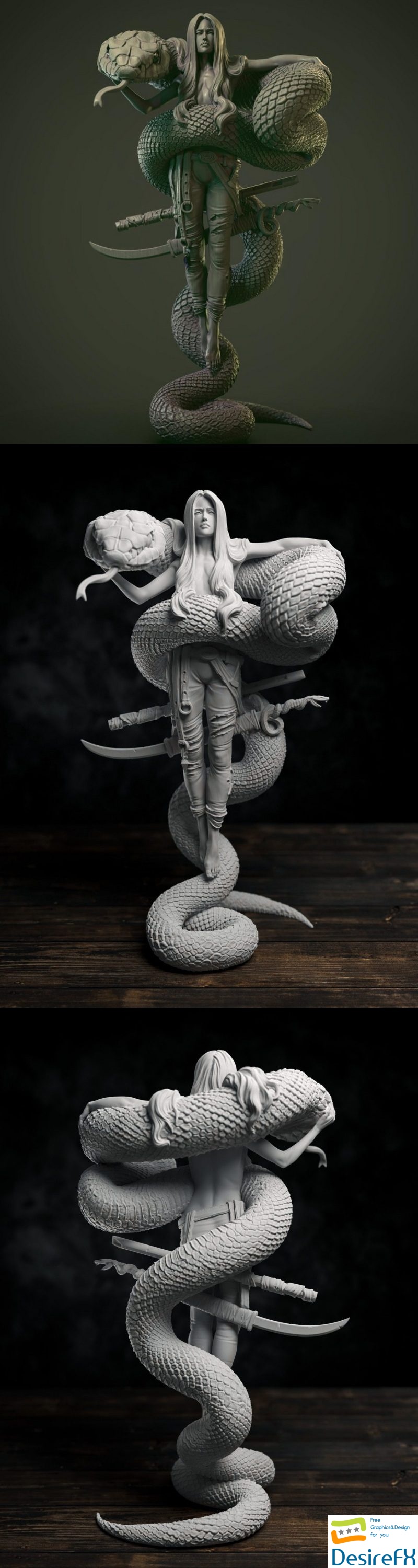 Lillith Snake Woman - 3D Print