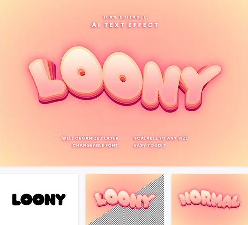 Loony Text Effect - SVBVPJE