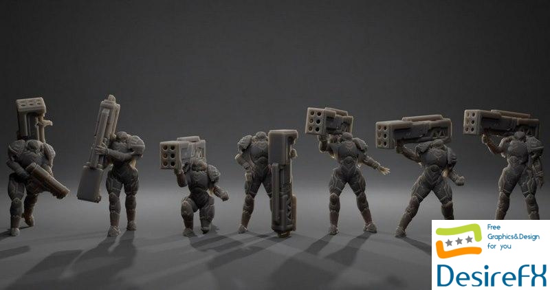 Mad’s Minis Saints Tactical Deployment Rocketeer - 3D Print