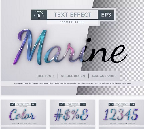 Marine - Editable Text Effect, Font Style - KMSPC85