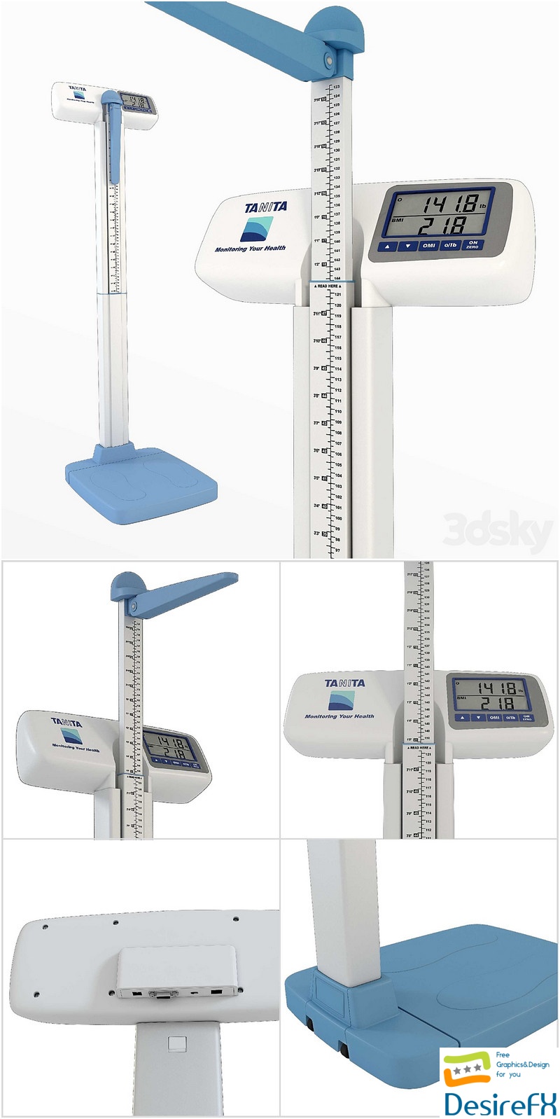 Medical Scales Tanita WB-3000 3D Model