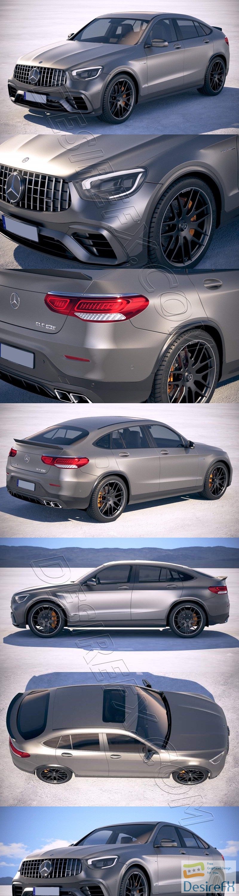 Mercedes-Benz GLC63 S AMG Coupe 2020 3D Model