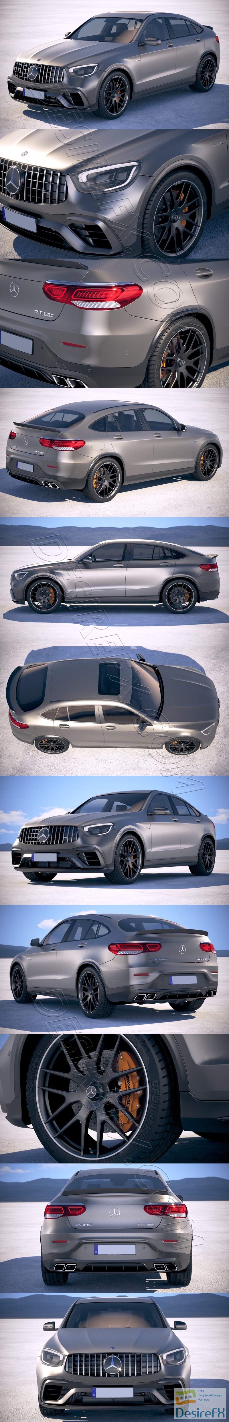 Mercedes-Benz GLC63 S AMG Coupe 2020 3D Model