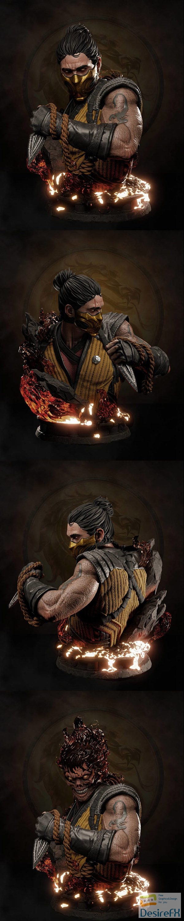 Mortal Kombat – Scorpion Bust – 3D Print