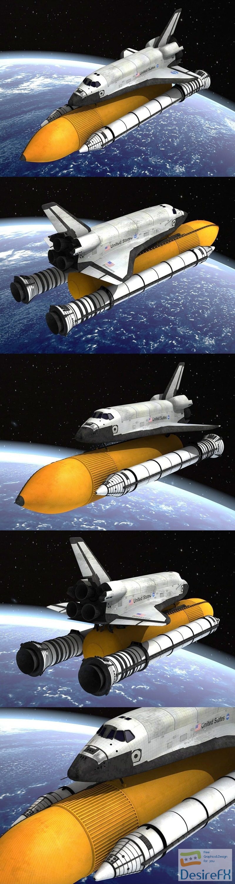 NASA Discovery Space Shuttle 3D Model
