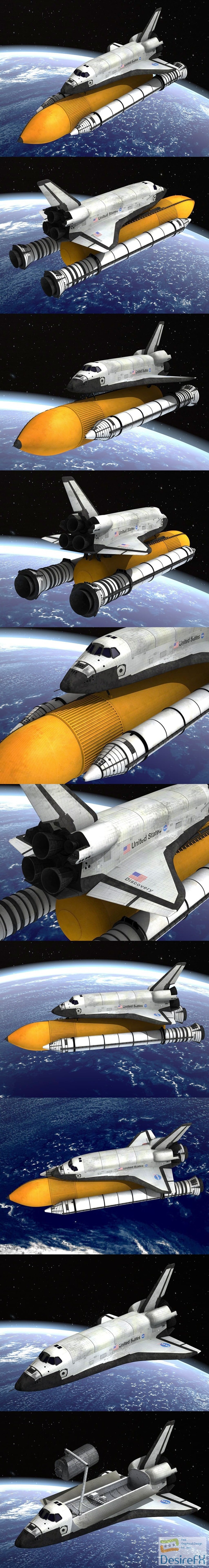 NASA Discovery Space Shuttle 3D Model