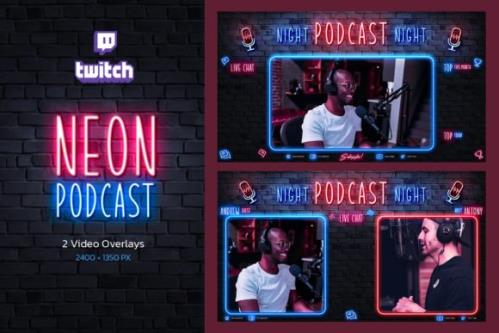 Neon Podcast – Twitch Video Overlay - 10181220