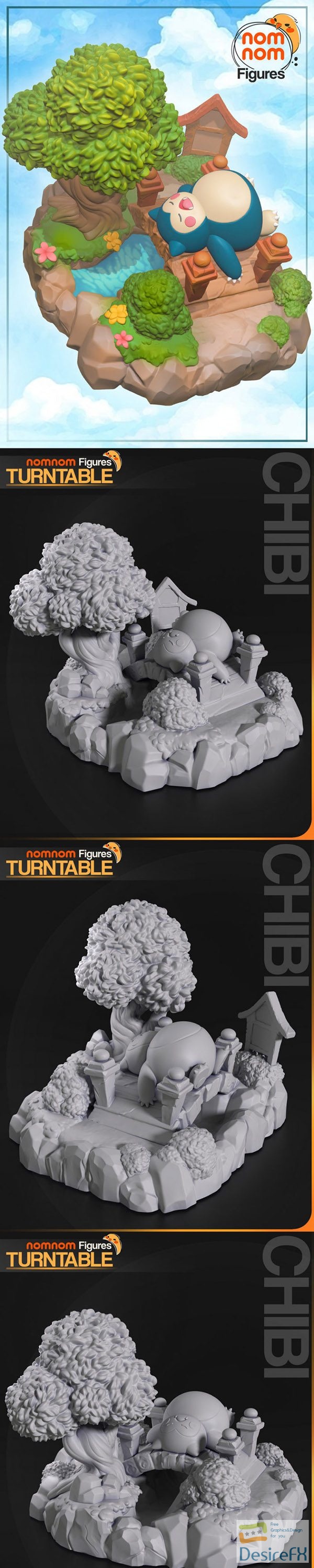 Nomnom Figures – Chibi Snorlax – 3D Print
