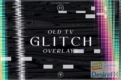 Old TV Glitch Overlays - C67BZJD