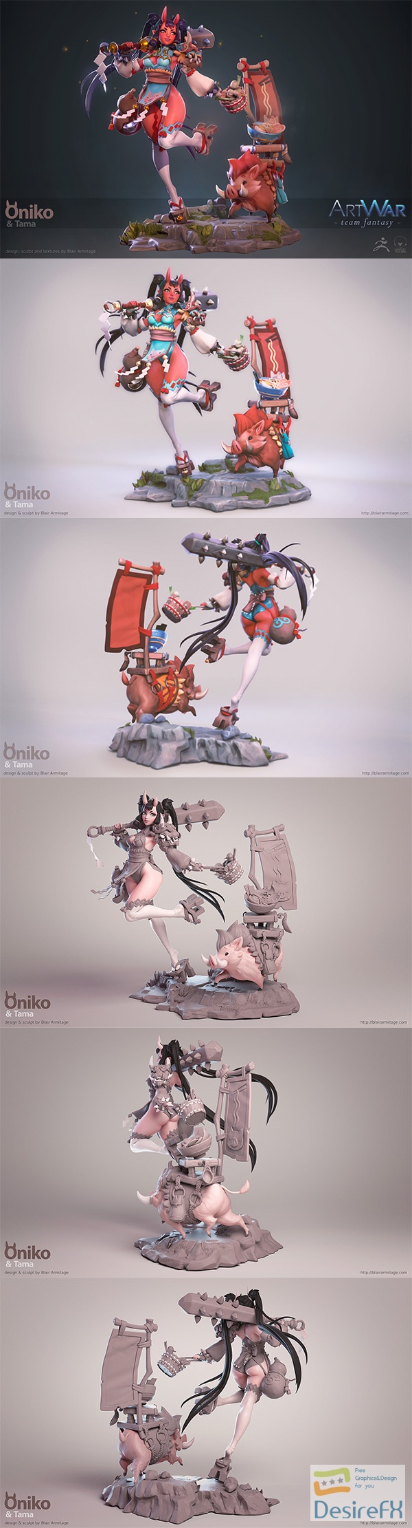 Oniko and Tama – 3D Print
