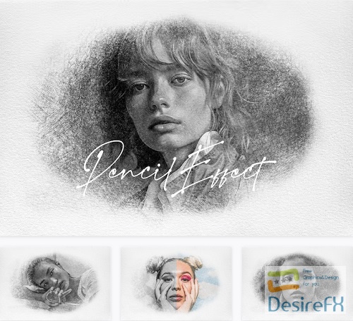 Pencil Drawing Photo Effect - 91973057