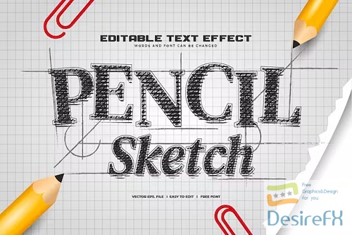 Pencil Sketch Text Effect - 96UZE6R