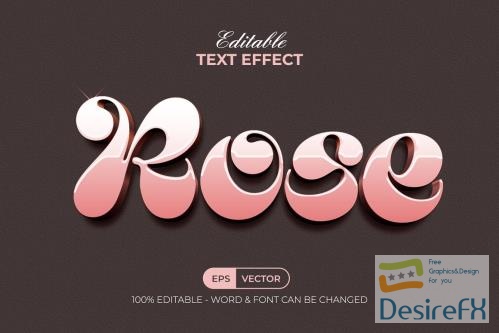 Pink Rose Gold Text Effect Style - 91647141