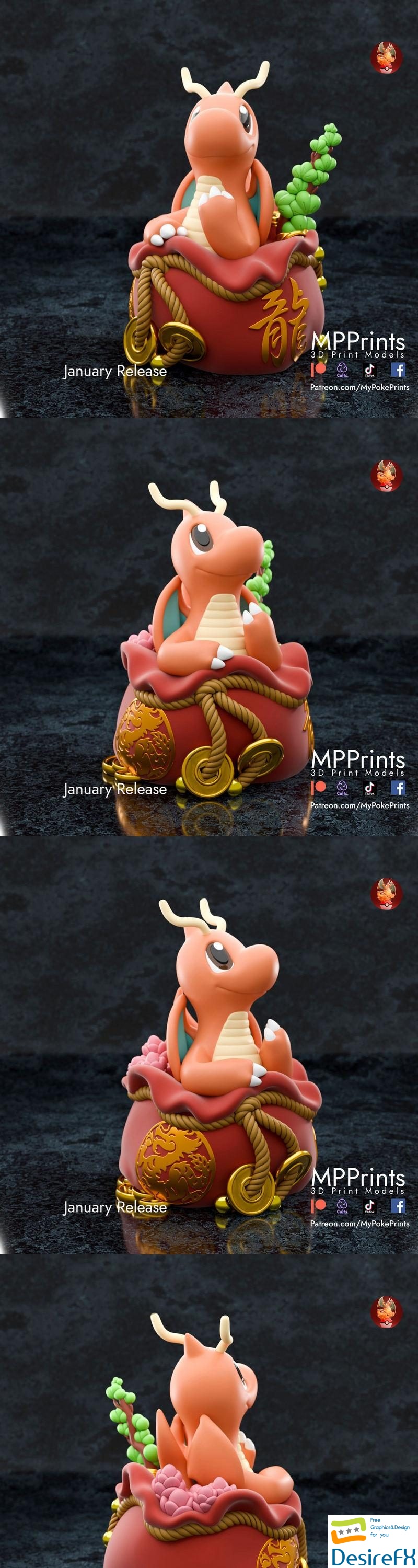Pokemon - Dragonite - 3D Print