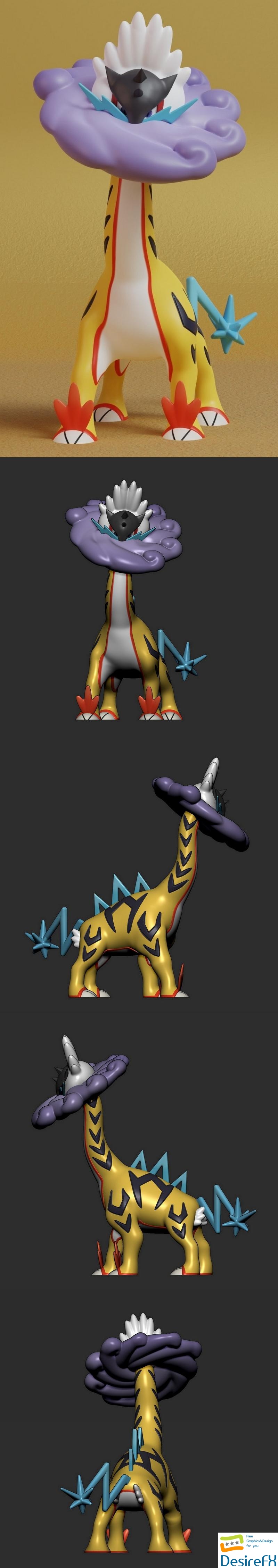 Pokemon - Raging Bolt Pose 2 - 3D Print