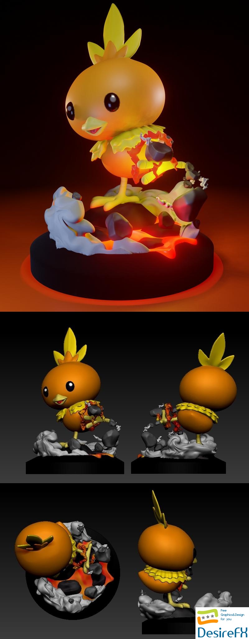 Pokemon Torchic - 3D Print