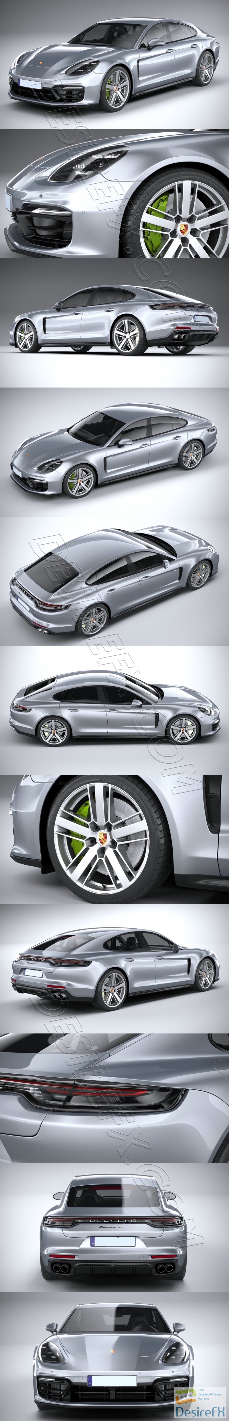 Porsche Panamera 4 E-Hybrid 2021 3D Model