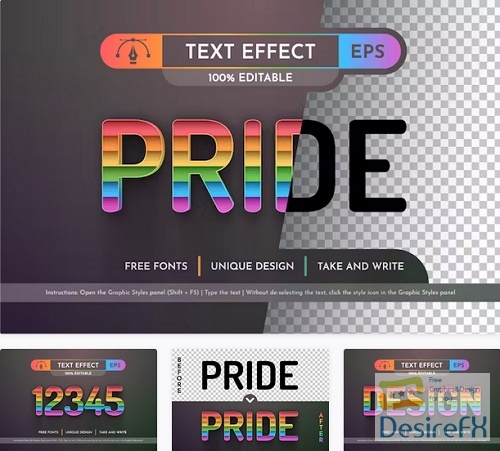 Pride - Editable Text Effect - 91905923