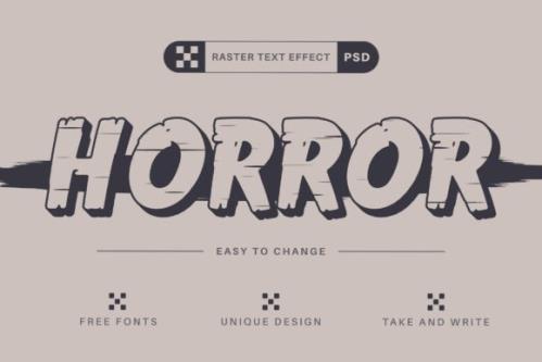 PSD Horror - Editable Text Effect - 7558276