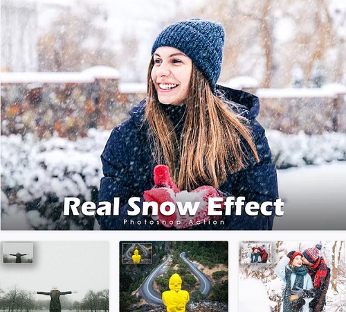 Real Snow Effect Photoshop Actions - YAVTN3M