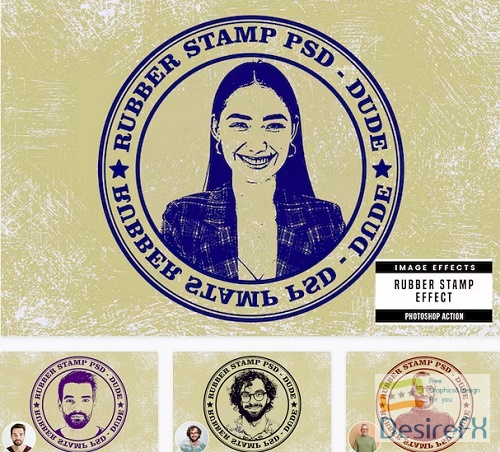 Rubber Stamp Photo Effect - KM68UU