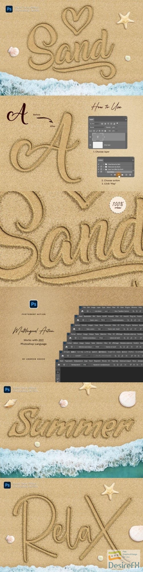 Sand Effect Photoshop Action - 91990065