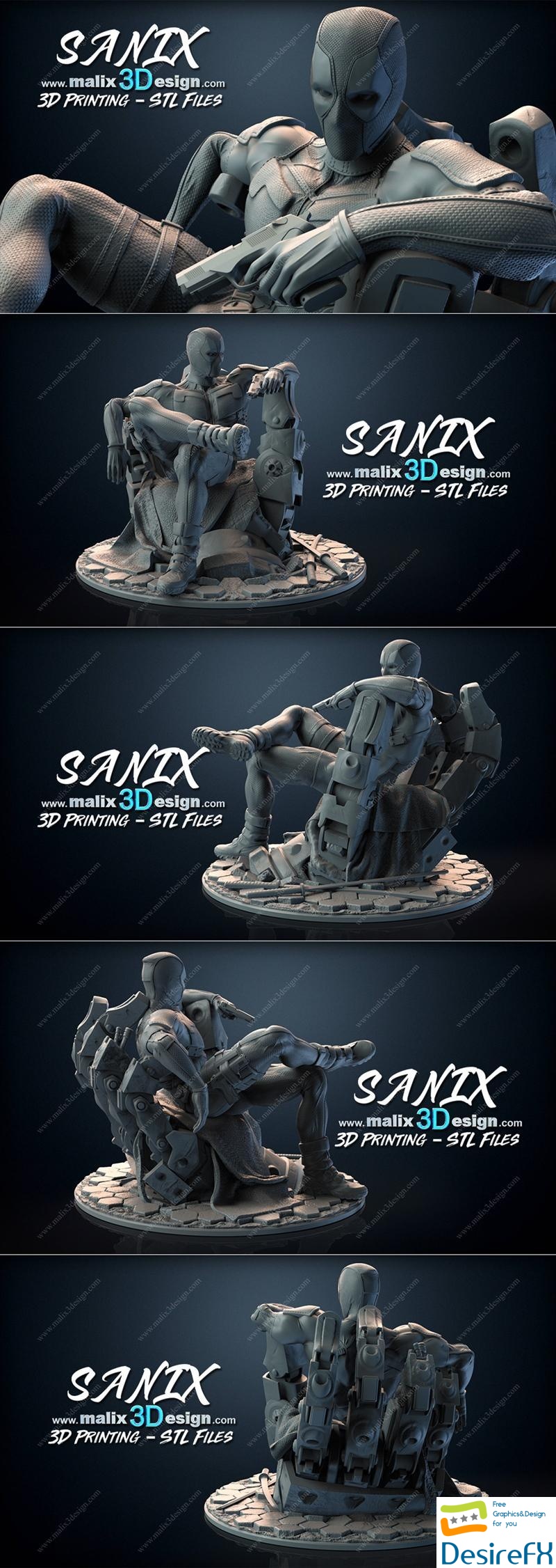 Sanix - Deadpool 3D Print