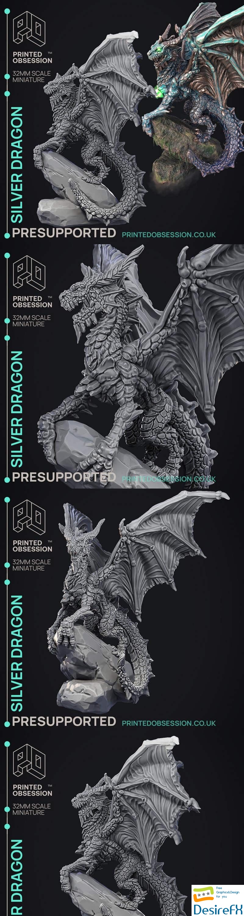 Silver Dragon - 3D Print
