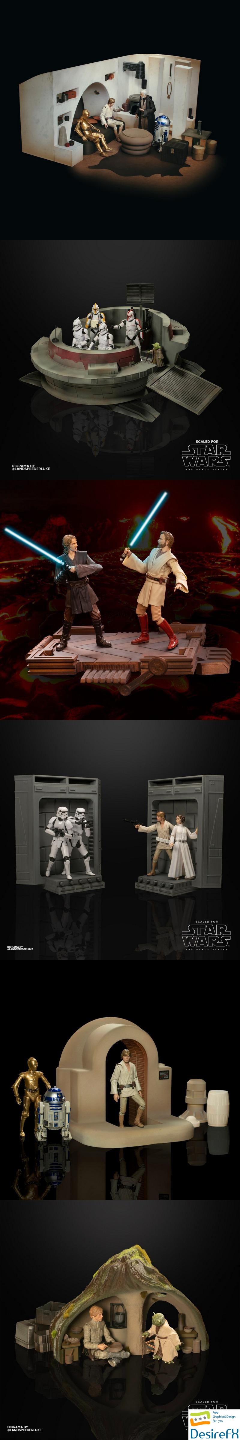Star Wars Diorama, Terrains, Scenery, Environments - 3D Print