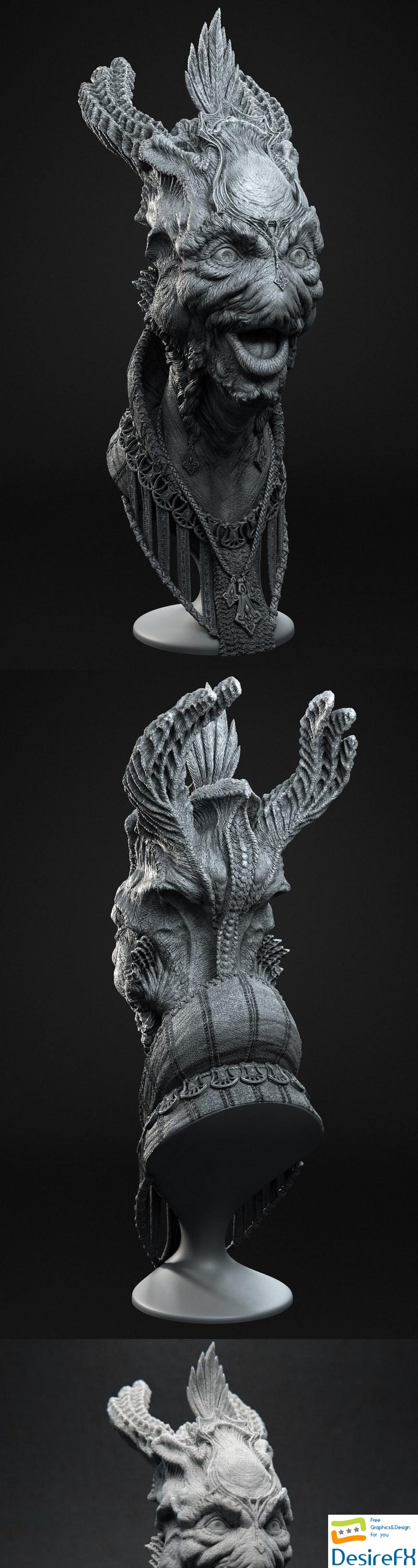 Talumihl - Master of Festivities Bust - 3D Print