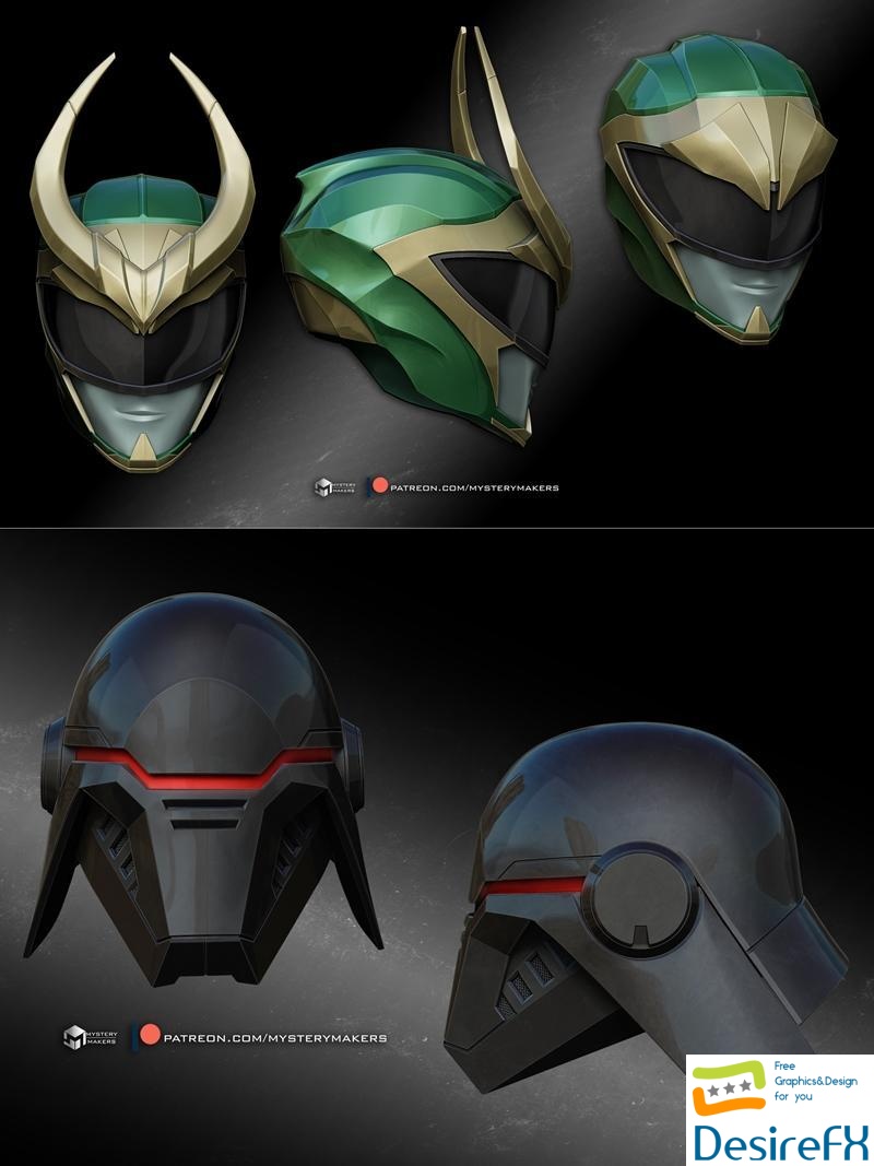The Loki Ranger Helmet and Second Sister Helmet 3D Print