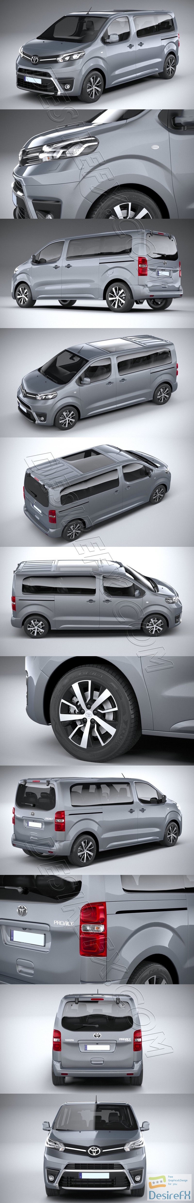 Toyota ProAce Verso 2016 3D Model