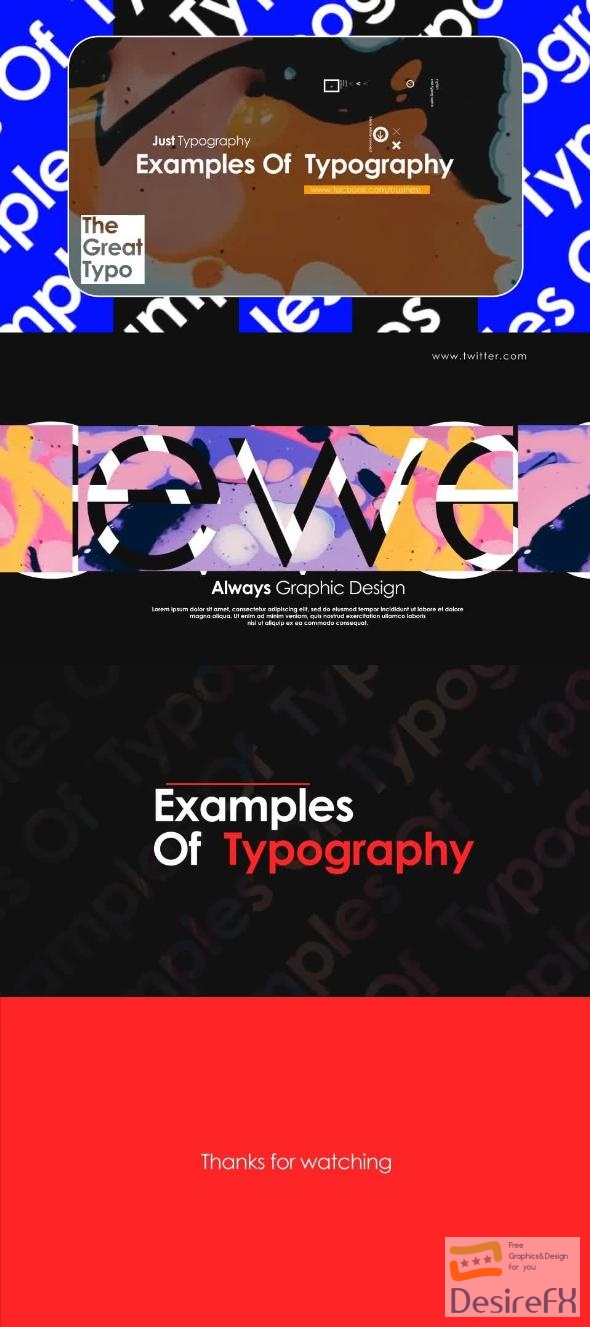 VideoHive Typographic Scenes V3 50144084