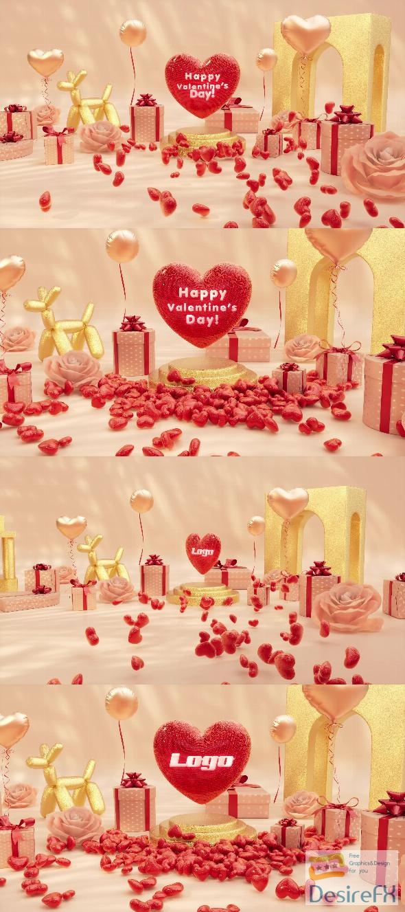 VideoHive Valentine Day 3D Logo Intro 50410169